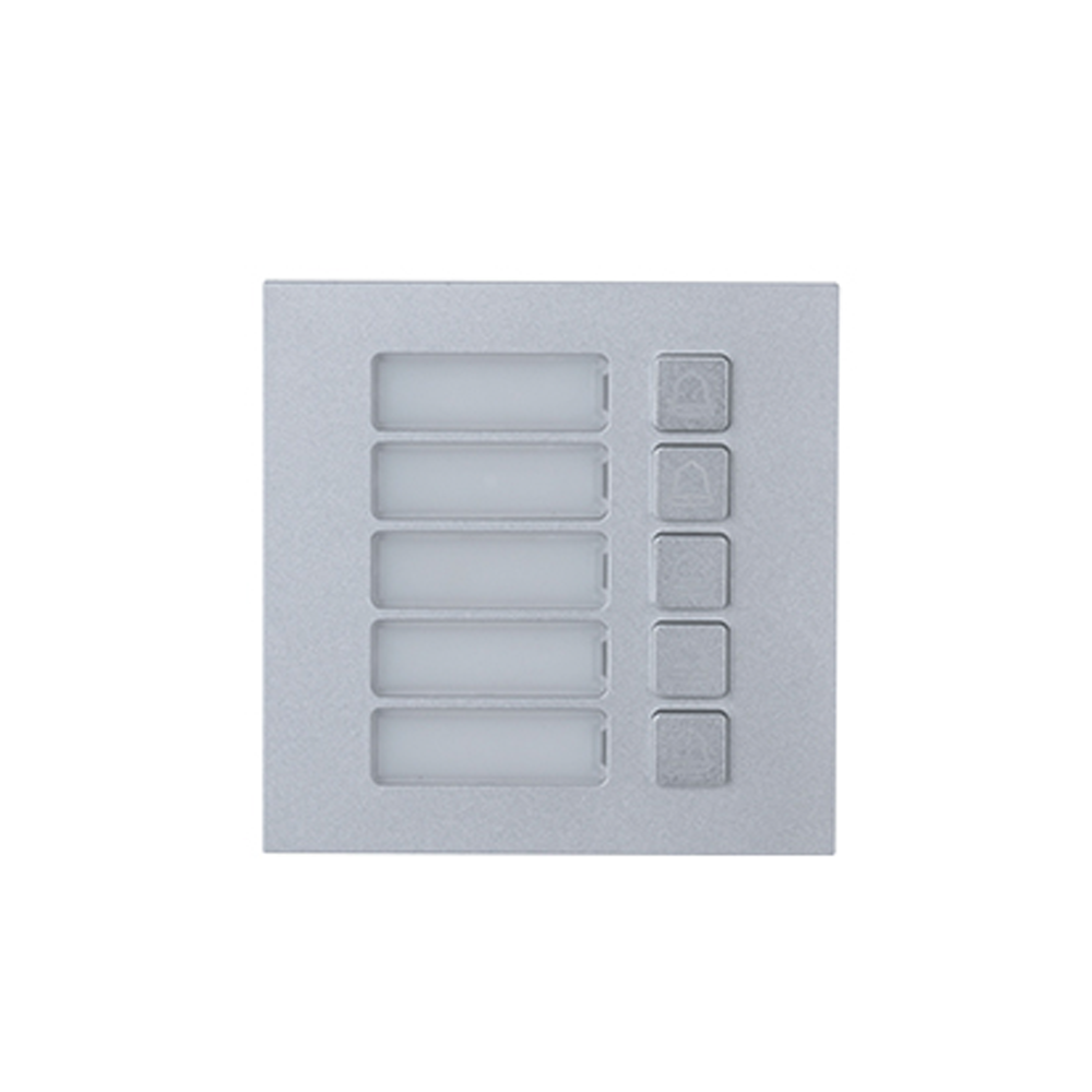 Panel frontal Modular 5 botones aluminio IP65, IK07 para Uso con DHI-VTO4202F-P-S2 DHI-VTO4202F-MB5*